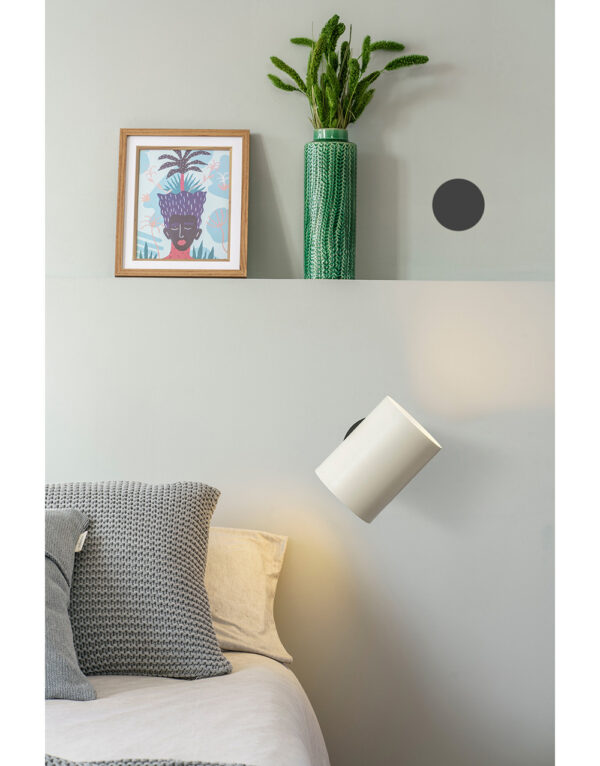 GUADALUPE BLACK WALL LAMP BEIGE SHADE - 1-FR20031-80
