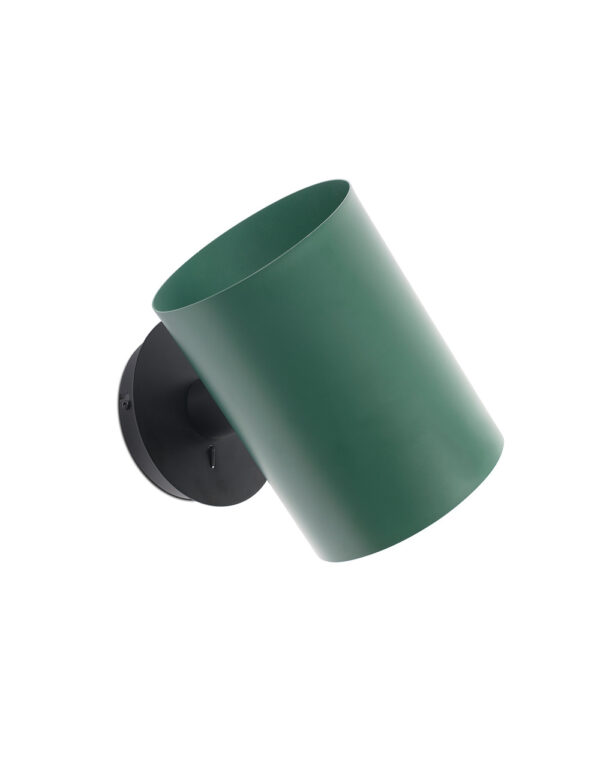 GUADALUPE BLACK WALL LAMP GREEN SHADE - 1-FR20031-81