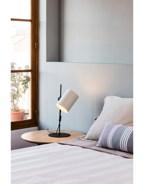 GUADALUPE BLACK TABLE LAMP BEIGE SHADE 1xE27 - 1-FR20033-80