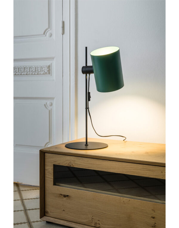 GUADALUPE BLACK TABLE LAMP GREEN SHADE 1xE27 - 1-FR20033-81