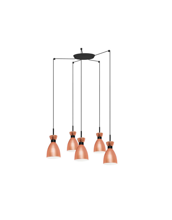 RETRO COPPER PENDANT LAMP 1xE14 20W 5L - 1-FR20046-5L