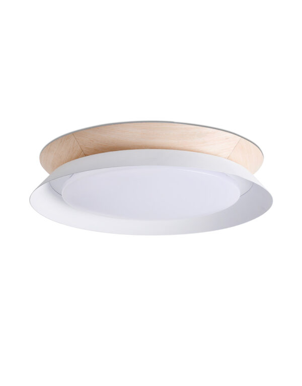 TENDER CEILING LAMP WHITE/WOOD LED 24W 3000K - 1-FR20095