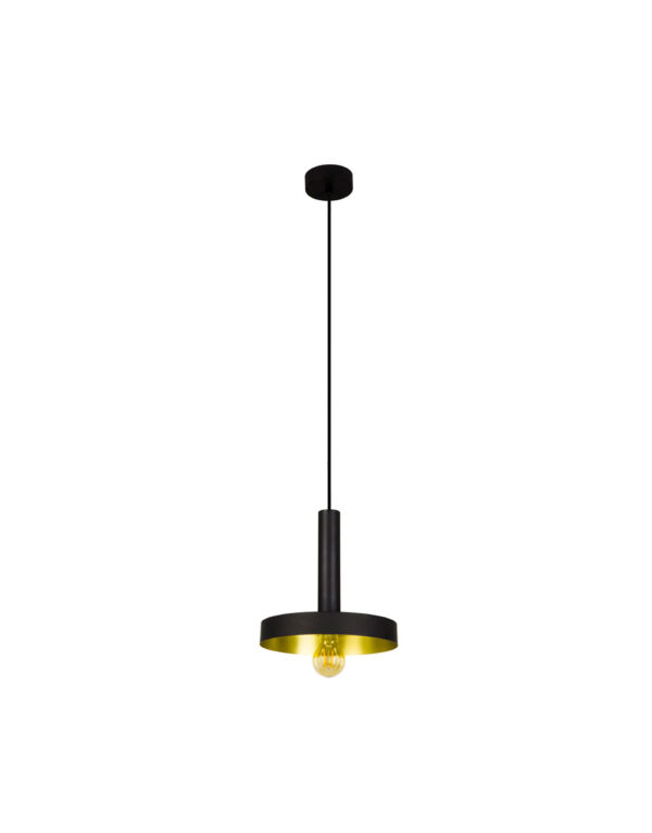 WHIZZ BLACK AND SATIN GOLD PENDANT LAMP - 1-FR20160