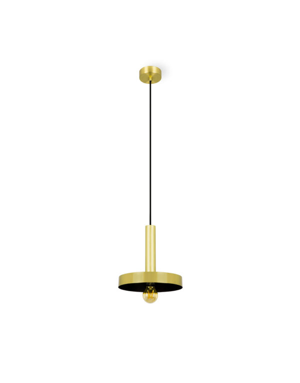 WHIZZ SATIN GOLD AND BLACK PENDANT LAMP - 1-FR20161