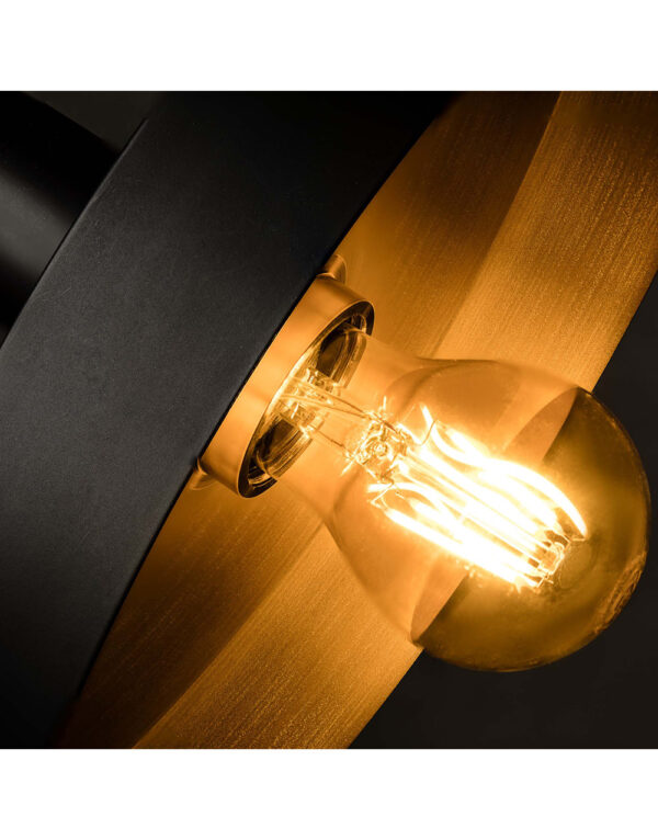 WHIZZ BLACK/GOLD WALL LAMP 1XE27 - 1-FR20165-95