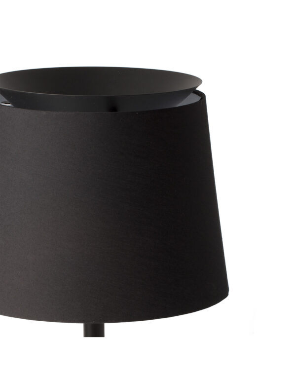 SAVOY WHITE FLOOR LAMP W/BLACK SHADE - 1-FR20307-86