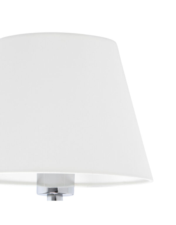 ETERNA CHROME WALL LAMP E27 15W WHITE SHADE - 1-FR24005-10