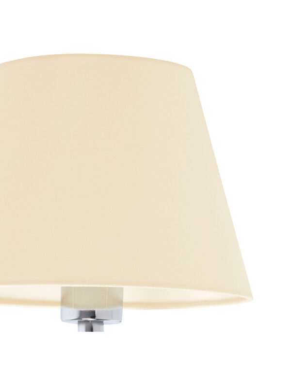 ETERNA CHROME WALL LAMP E27 15W BEIGE SHADE - 1-FR24005-11