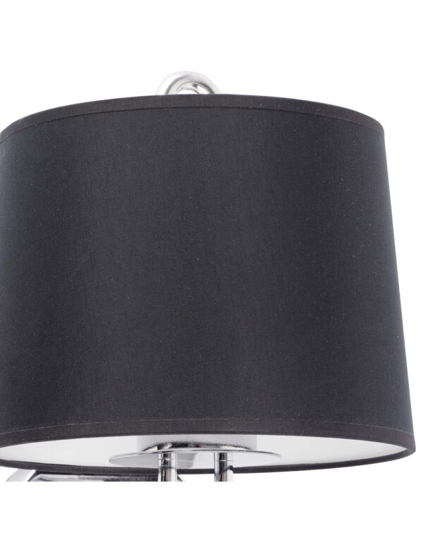 MONTREAL CHROME WALL LAMP WITH READER BLACK SHADE - 1-FR24033-03