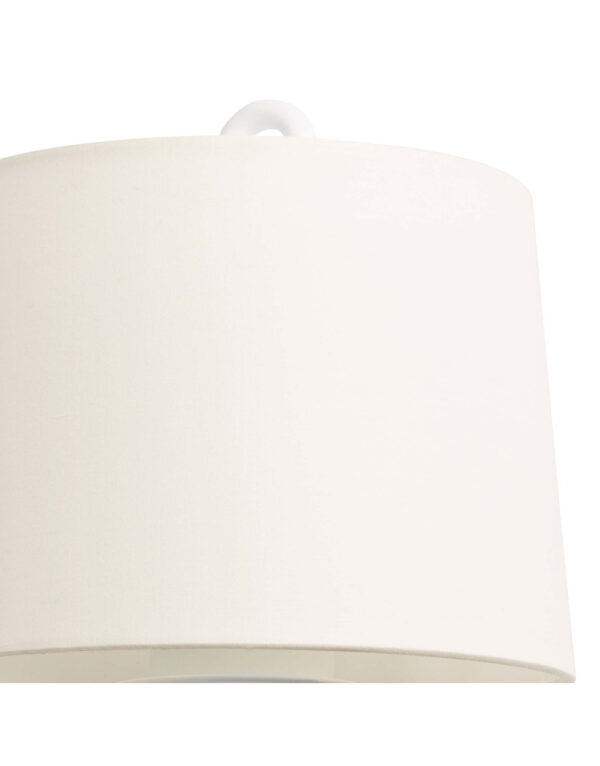 MONTREAL WHITE TABLE LAMP BEIGE SHADE - 1-FR24034-05