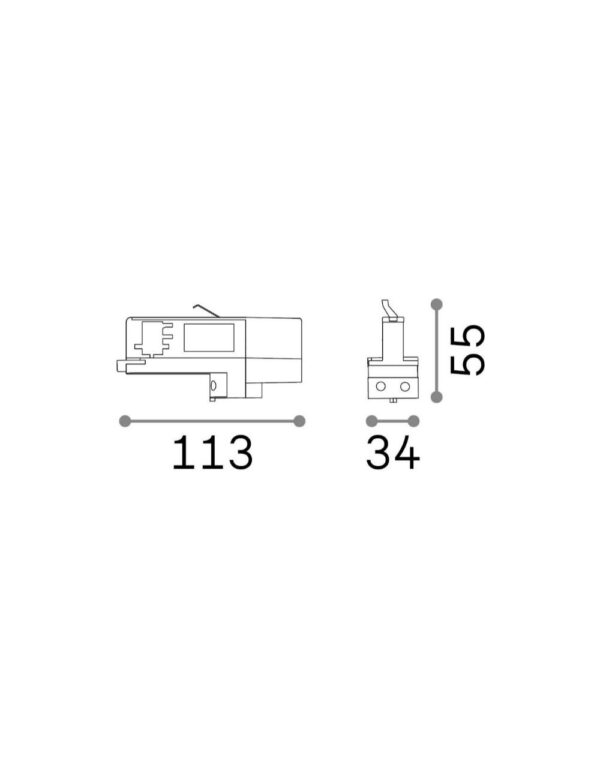 LINK 3-PHASE TRACK ADAPTOR DALI WH - 1-ID246505