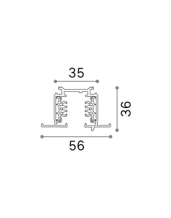 LINK 3-PHASE TRIM PROFILE 2000 mm DALI 1-10V BK - 1-ID249629