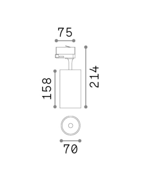 FOX TR 3-PHASE 25W CRI80 3000K ON-OFF WH - 1-ID250458