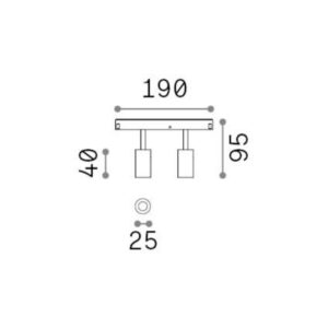 EGO TRACK DOUBLE 05W 3000K ON-OFF WH - 1-ID282947