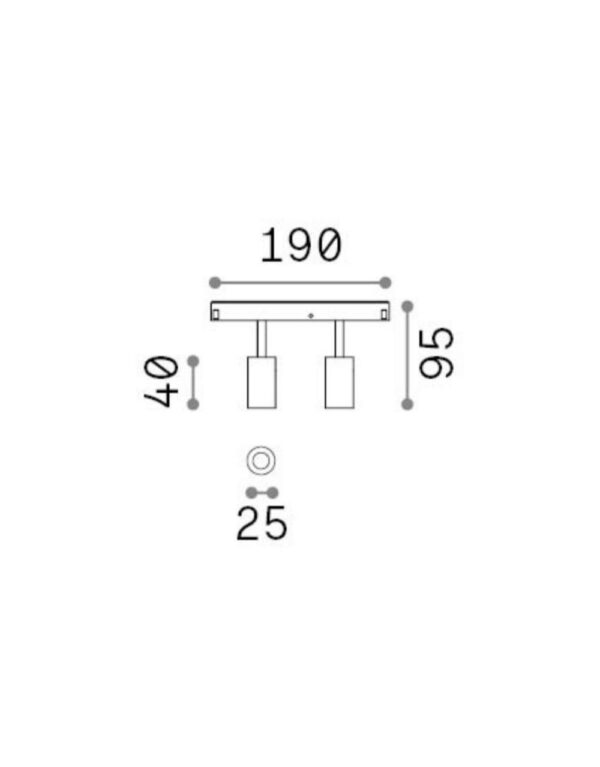 EGO TRACK DOUBLE 05W 3000K ON-OFF WH - 1-ID282947