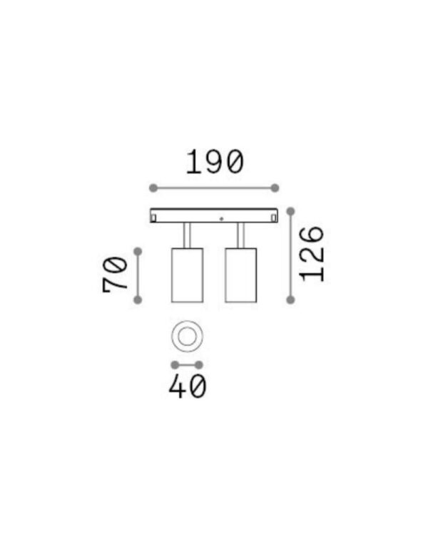 EGO TRACK DOUBLE 16W 3000K ON-OFF WH - 1-ID282954
