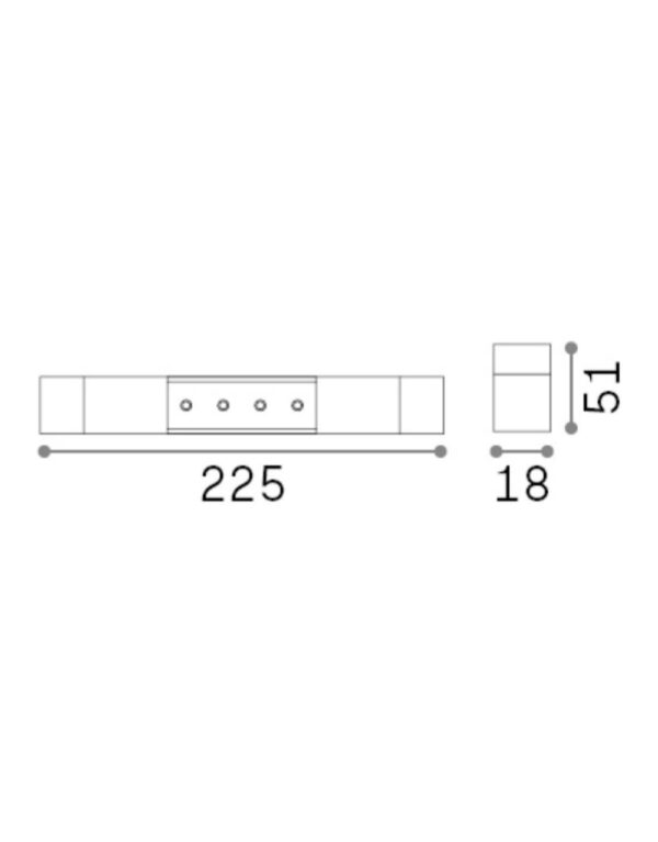 EGO RECESSED LINEAR CONNECTOR ON-OFF BK - 1-ID283111