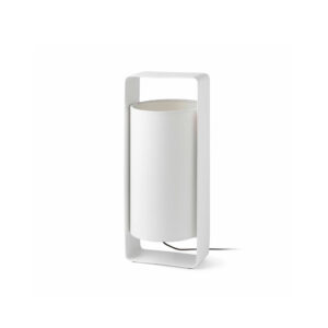 LULA G WHITE TABLE LAMP WITH WHITE LAMPSHADE 1 X E - 1-FR28383
