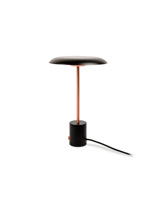 HOSHI LED BLACK AND BRUSHED COPPER TABLE LAMP - 1-FR28388