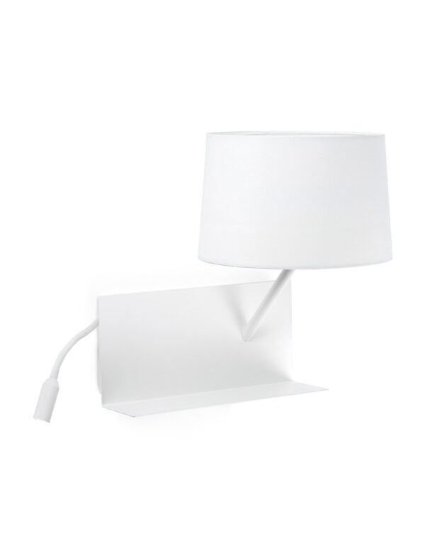 HANDY WHITE RIGHT WALL LAMP 1XE27 20W USB LED 3W - 1-FR28414