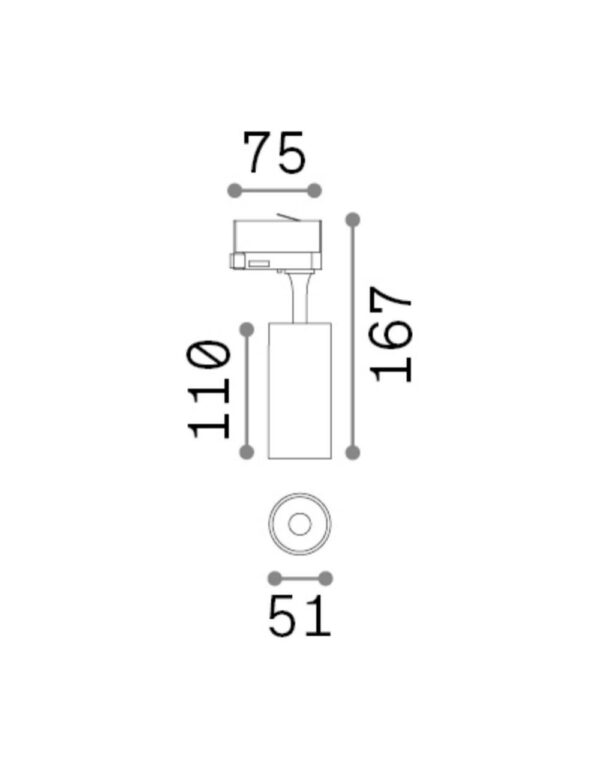 FOX TR 3-PHASE 08W CRI90 3000K ON-OFF BK - 1-ID285351