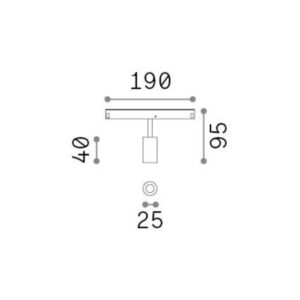 EGO TRACK SINGLE 03W 3000K DALI BK - 1-ID286396