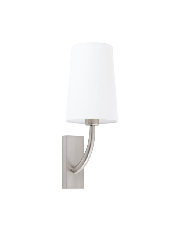 REM MATT NICKEL WALL LAMP WHITE SHADE - 1-FR29680-19