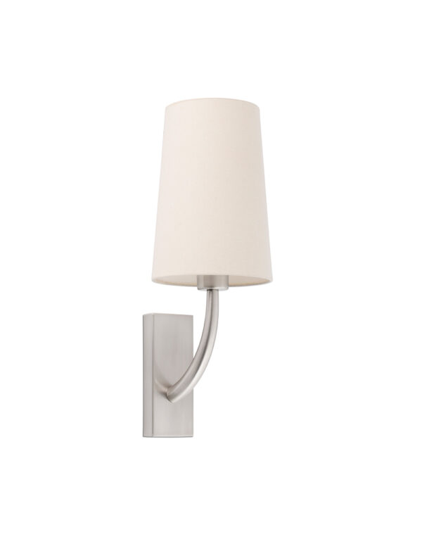 REM MATT NICKEL WALL LAMP BEIGE SHADE - 1-FR29680-20
