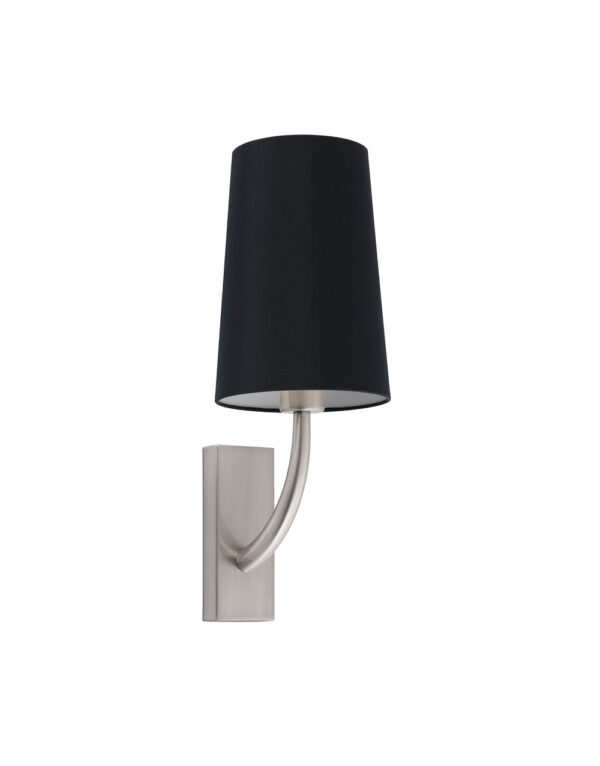 REM MATT NICKEL WALL LAMP BLACK SHADE - 1-FR29680-21