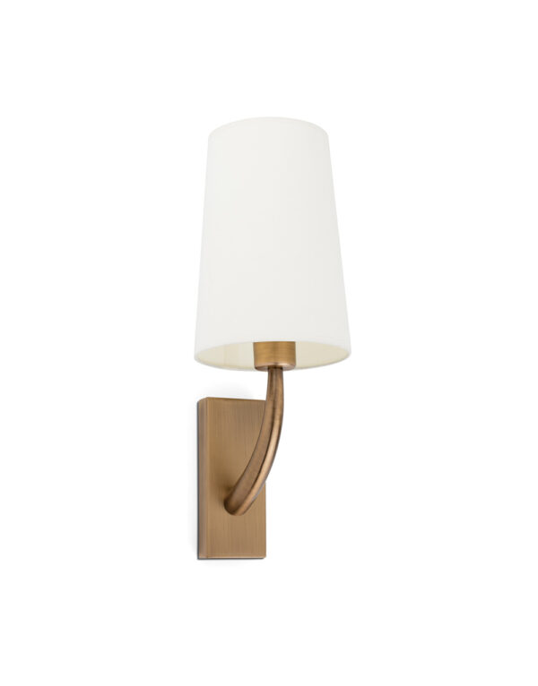 REM OLD GOLD WALL LAMP WHITE SHADE - 1-FR29681-19