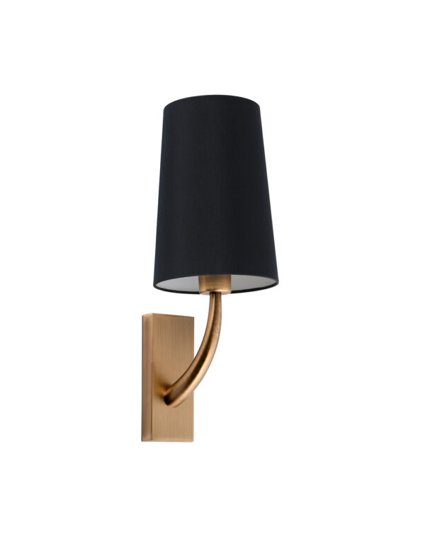 REM OLD GOLD WALL LAMP BLACK SHADE - 1-FR29681-21