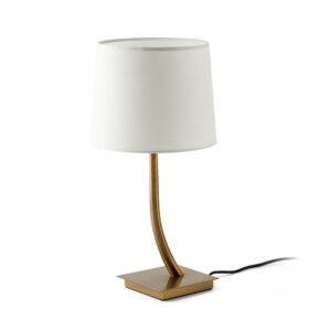 REM OLD GOLD TABLE LAMP WHITE SHADE - 1-FR29685-04