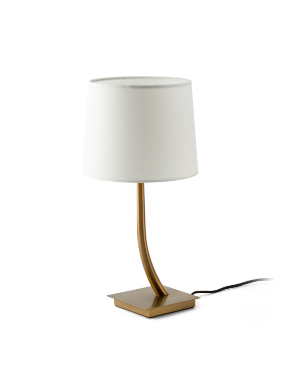 REM OLD GOLD TABLE LAMP WHITE SHADE - 1-FR29685-04