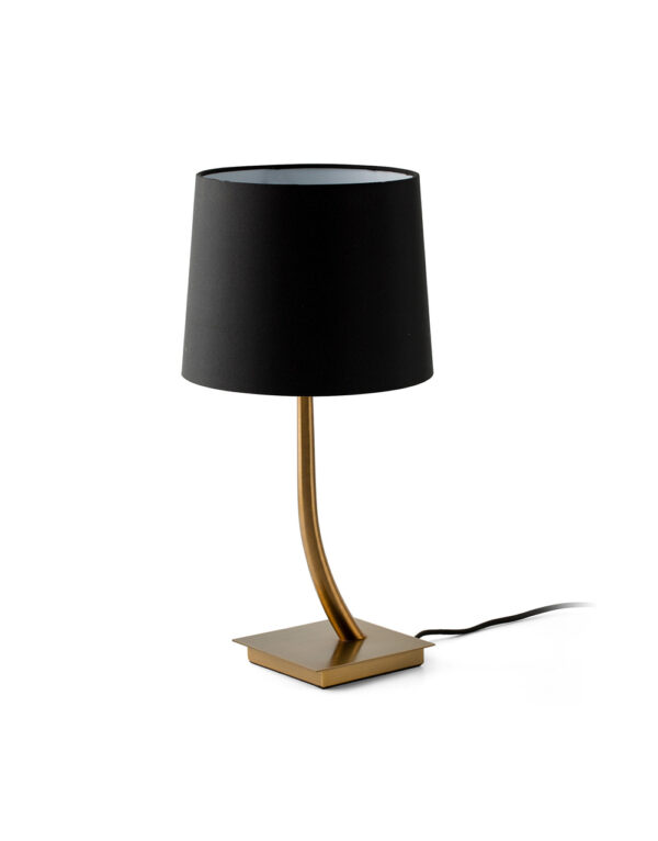 REM OLD GOLD TABLE LAMP BLACK SHADE - 1-FR29685-06