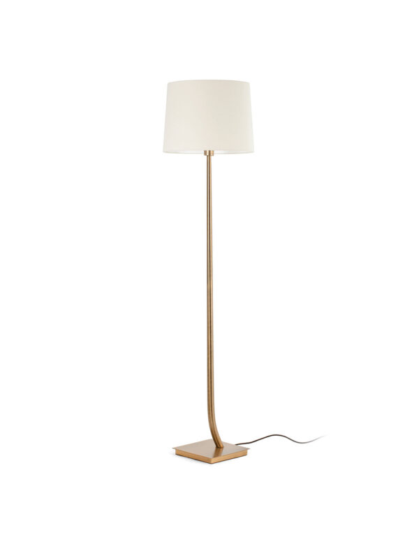 REM OLD GOLD FLOOR LAMP BEIGE SHADE - 1-FR29687-08