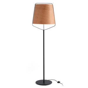 STOOD BLACK FLOOR LAMP E27 + WOOD MAX 20W - 1-FR29847