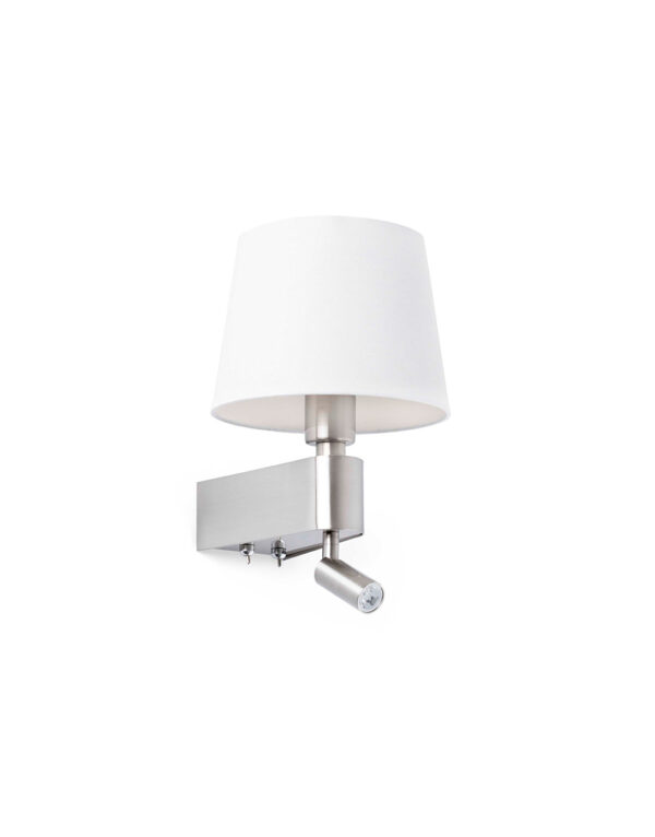 ROOM WHITE WALL LAMP WITH LED READER 3000K - 1-FR29976