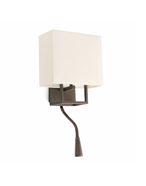 VESPER BROWN WALL LAMP WITH READER LED 1 X E14 20W - 1-FR29983