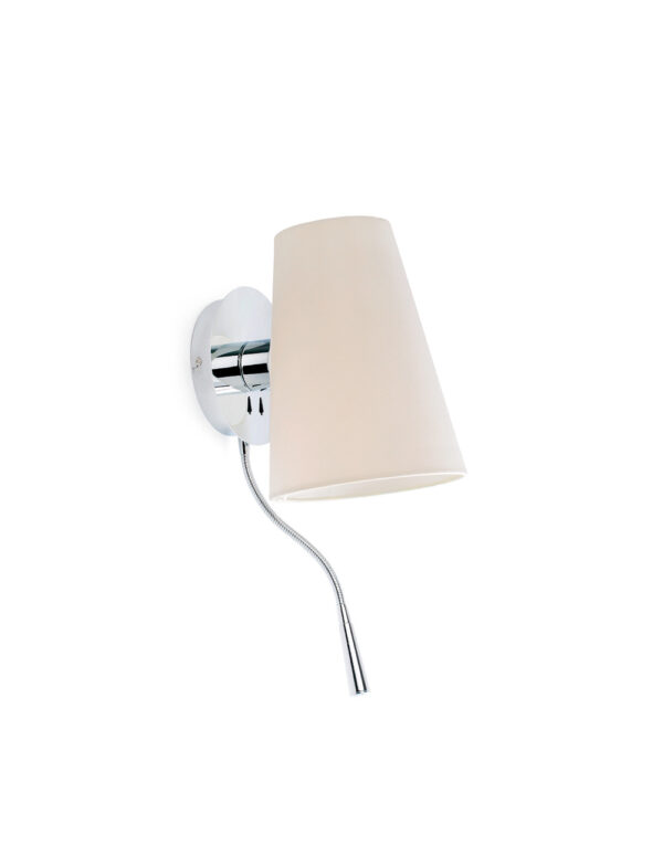 LUPE CHROME WALL LAMP WITH LED READER 1EX27 MAX 20 - 1-FR29996