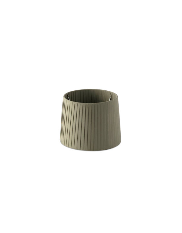 RIBBONED SHADE E27 o215*160*o190 GREEN - 1-FR2P0617