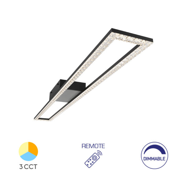 Οροφής led "Crystal" 40w 4400lm CCT με Control - BH17-05091