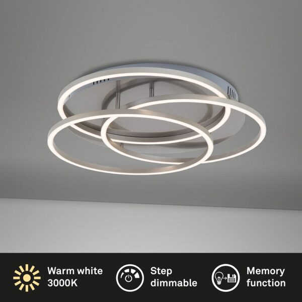 Φωτιστικό led "Frame" 49,5w 4050lm 3000k νίκελ σατινέ - 3248-012