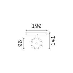 EGO TRACK FLAT SINGLE 09W 3000K ON-OFF WH - 1-ID300504