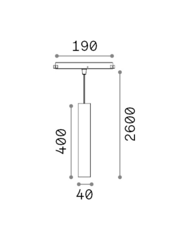 EGO PENDANT TUBE 12W 3000K 1-10V BK - 1-ID303574