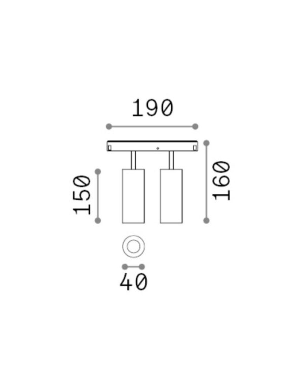 EGO TRACK DOUBLE 24W 3000K 1-10V BK - 1-ID303642