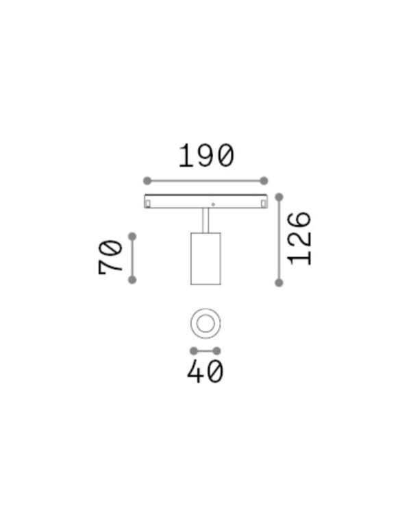 EGO TRACK SINGLE 08W 3000K 1-10V WH - 1-ID303697