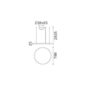 ORACLE SLIM SP D070 ROUND 3000K DALI WH - 1-ID304403