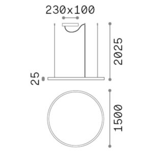 ORACLE SLIM SP D150 ROUND 3000K DALI BK - 1-ID304458