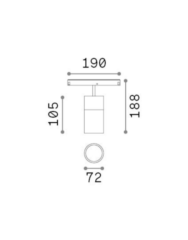 EGO TRACK SINGLE 19W 3000K 1-10V BK - 1-ID307510