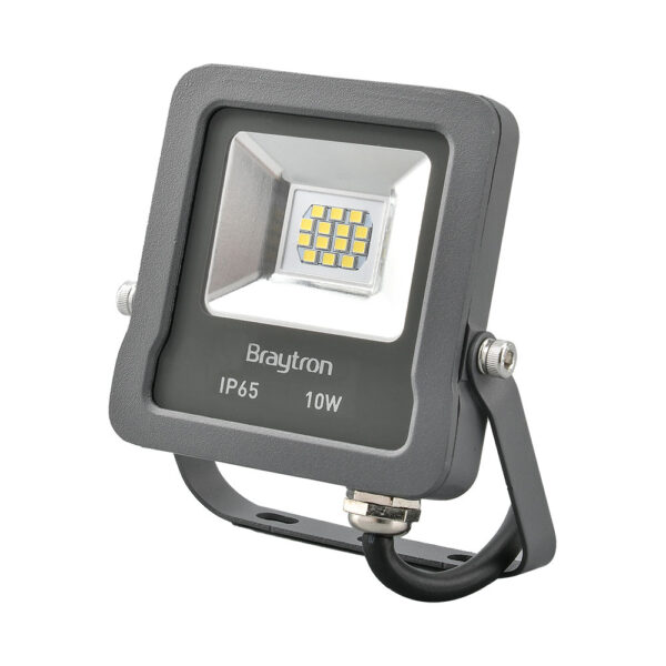 BRY-FLOOD-SL-10W-GRY-3000K-IP65-LED FLOODLIGHT Model: BT61-01002 - BT61-01002